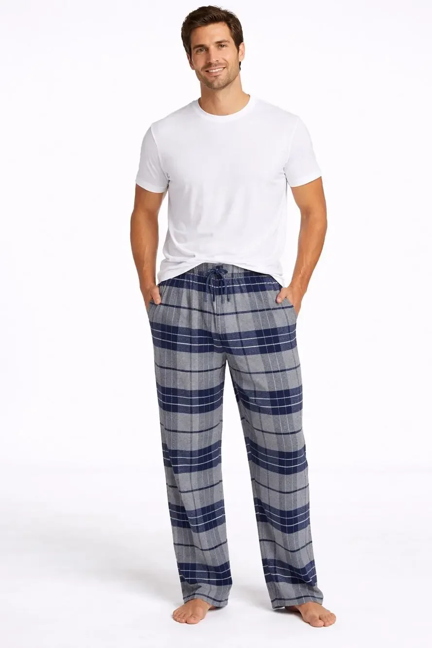 Banana Republic Mens Flannel Pajama Pant Size XL Navy Plaid Cotton Blend New